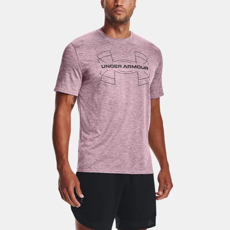 Under Armour T-Shirt Men's Pink Hibiscus-3
