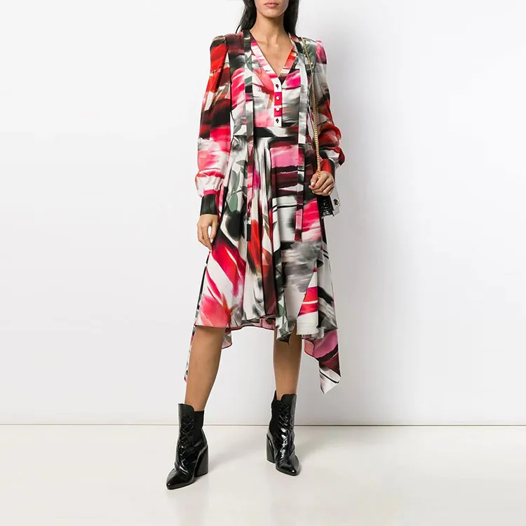 Alexander McQueen Abstract Print Shirt Dress-1