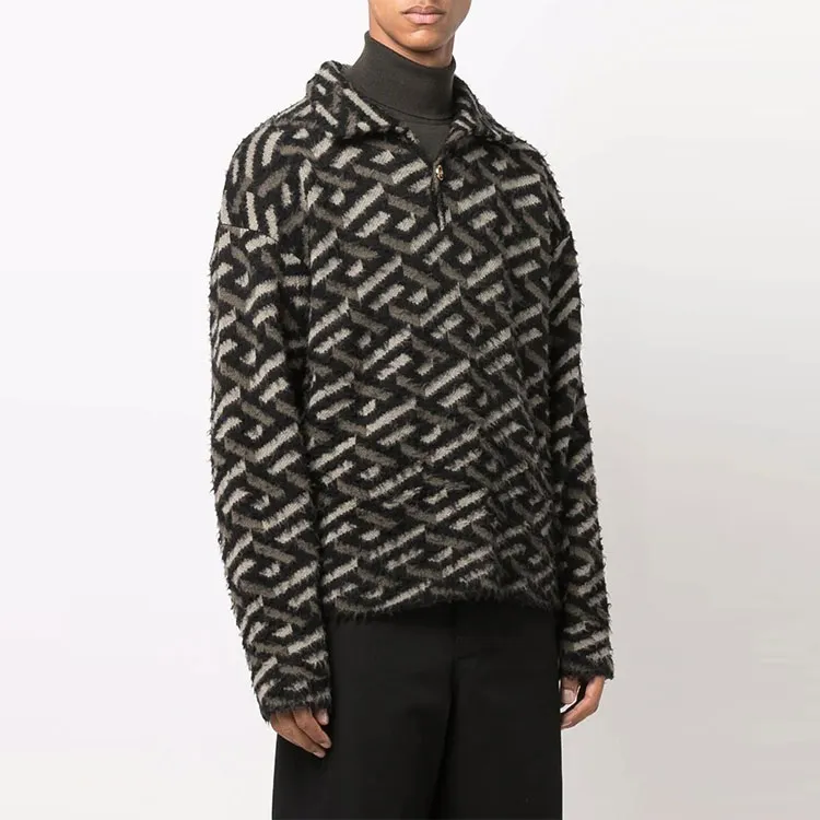 VERSACE La Greca Sweaters Men Green-2