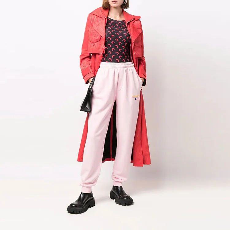 Vetements Knitted Sports Pants Unisex Pink-3