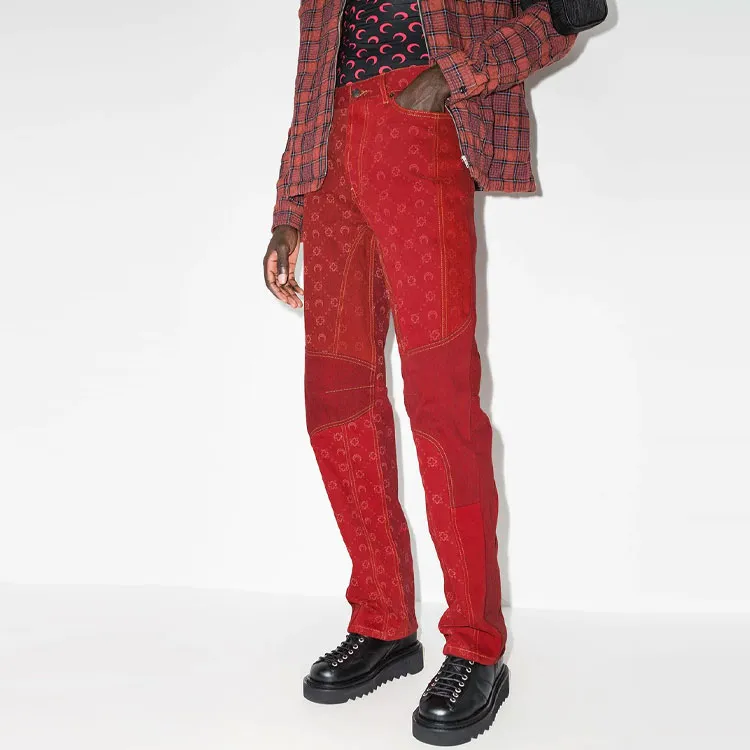 Marine Serre Jeans Men Red-3