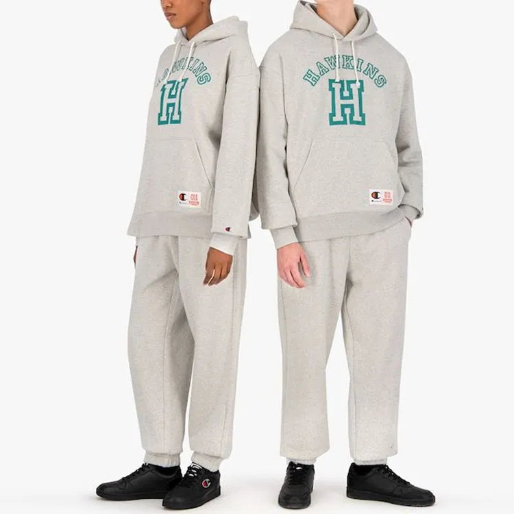 Champion X Stranger Things Sweatshirts Unisex Light Gray-2
