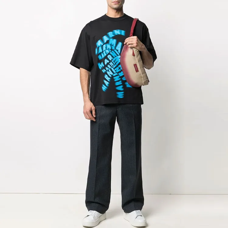 MARNI T-Shirts Men Black-1