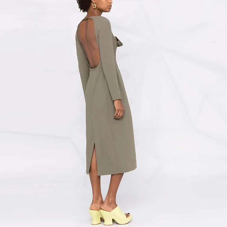 Jacquemus Long-Sleeved Dresses Women's Green-3