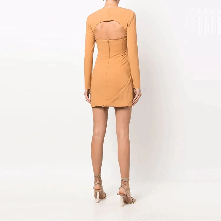 Jacquemus Long-Sleeved Dresses Women's Brown-2