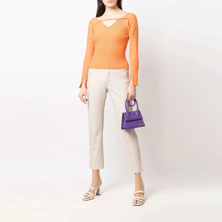 Jacquemus Slim Fit Sweater Women's Orange-1
