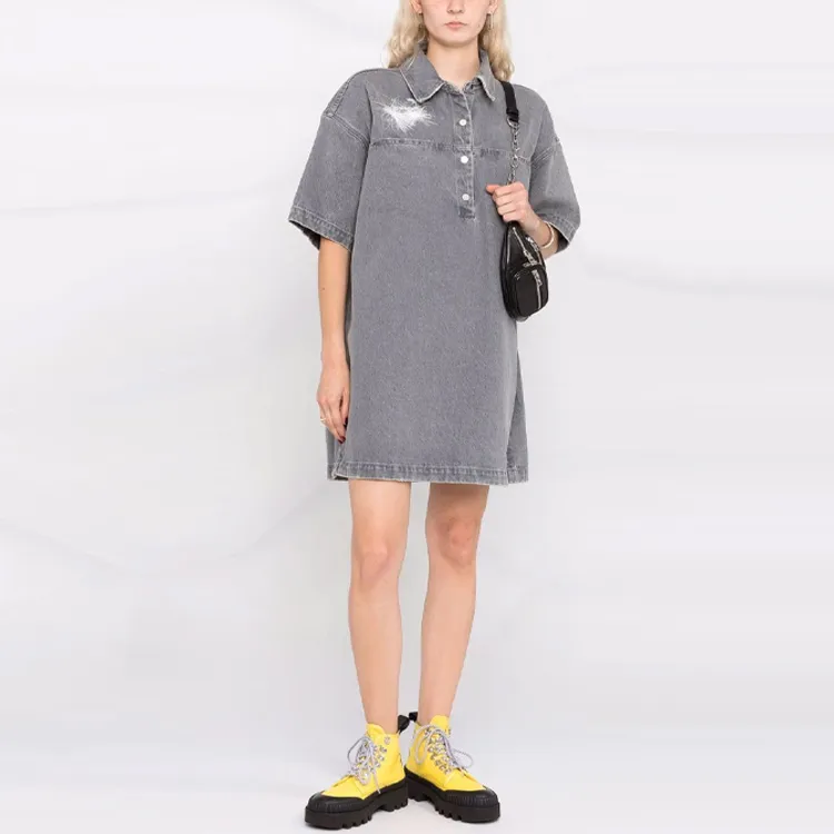 OFF-WHITE FW21 Short-Sleeved Dresses Women's Gray-1