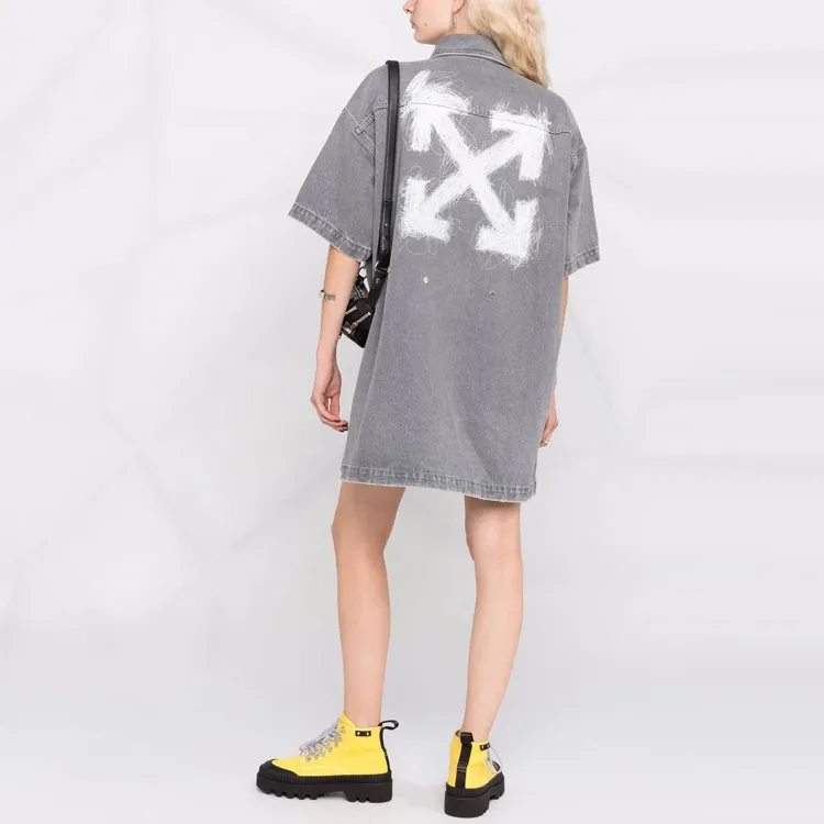 OFF-WHITE FW21 Short-Sleeved Dresses Women's Gray-2