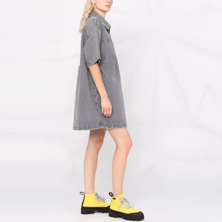 OFF-WHITE FW21 Short-Sleeved Dresses Women's Gray-3