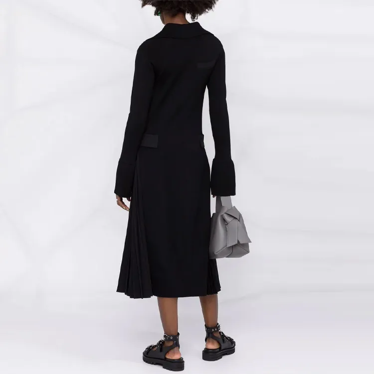 Sacai Long-Sleeved Dresses Women's Black-2