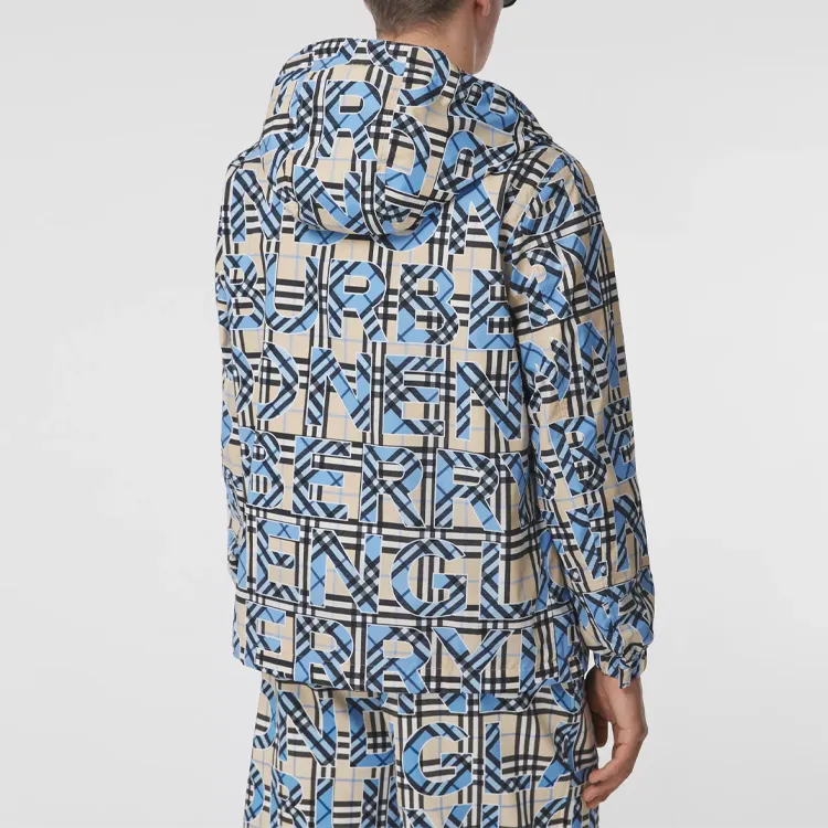 Burberry Logo Print Vintage Check Hooded Jacket-3