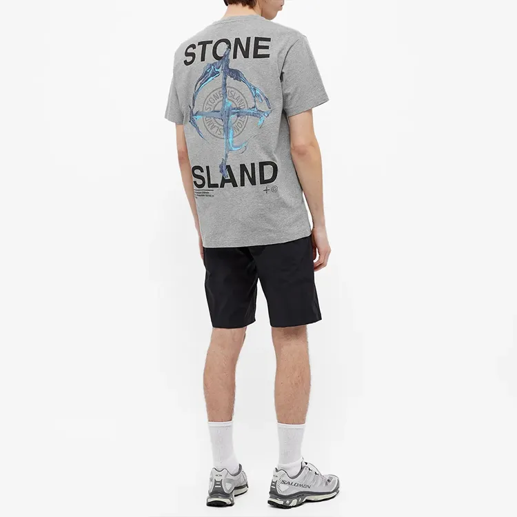 STONE ISLAND Logo Printed Crewneck T Shirt-2