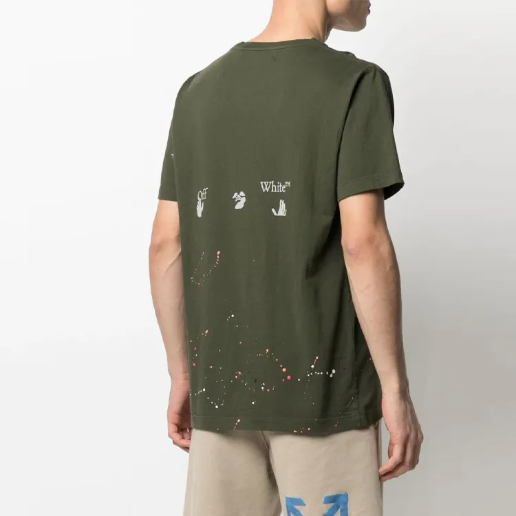 OFF WHITE Paint Splatter T shirt-2