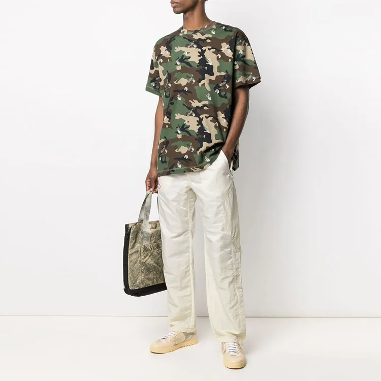 OFF WHITE Camouflage Print Crew Neck T Shirt-3