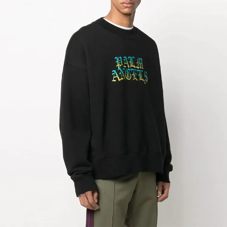 PALM ANGELS Hue Gothic Logo Crewneck Sweatshirt-3