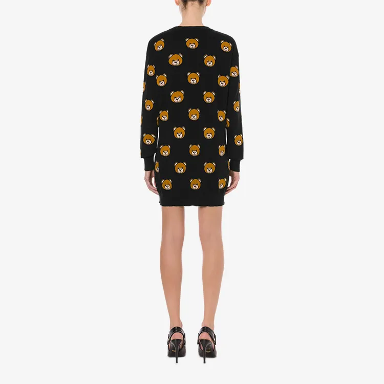 MOSCHINO Long Sleeved Dresses Women's Black-2