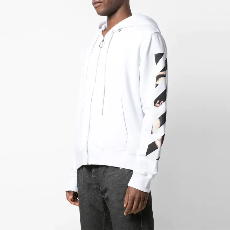 OFF WHITE Caravaggio Arrows Zip Up Hoodie-4