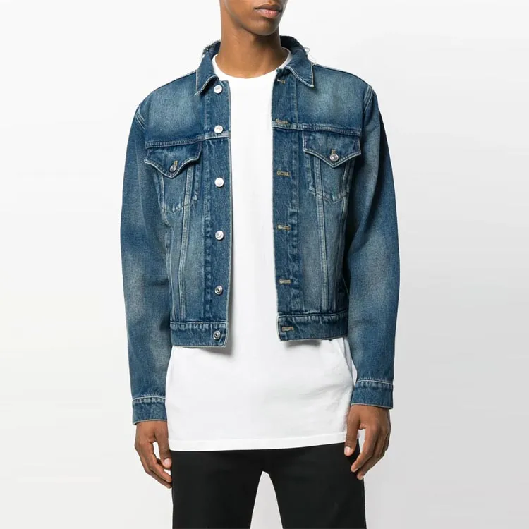 Balenciaga Embroidered Logo Denim Jacket-2