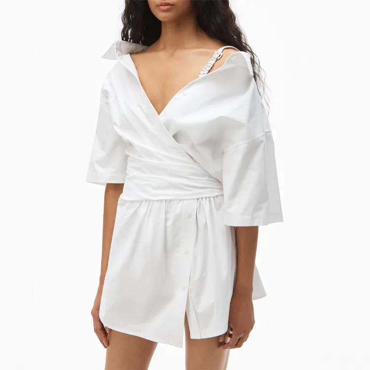 Alexander Wang Short Sleeved Dresses Women's White-3