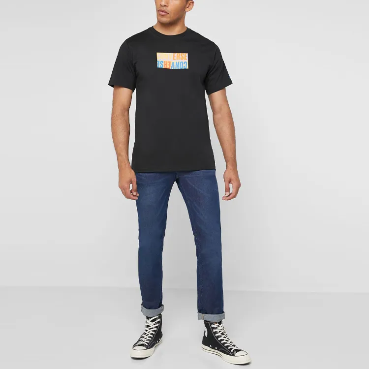 Converse Set in Sleeve T Shirt Men's Black-3