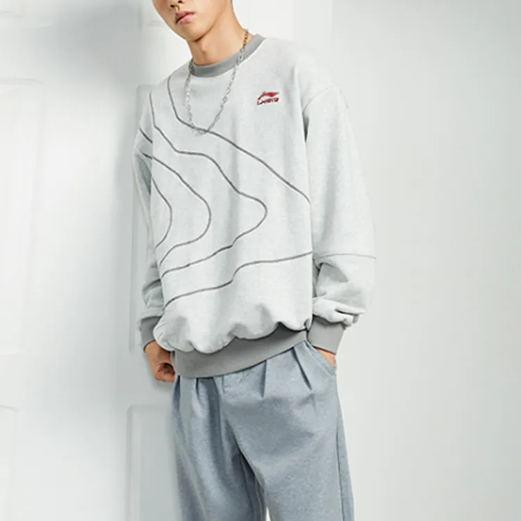 LiNing Sweatshirts Men Gray-3