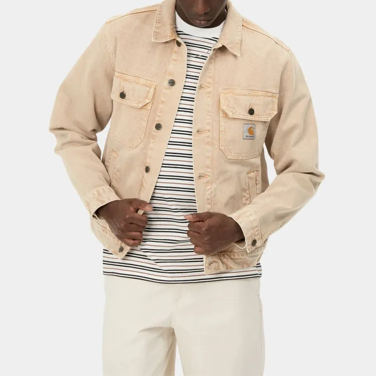 Carhartt WIP Denim Jackets Men Khaki-5