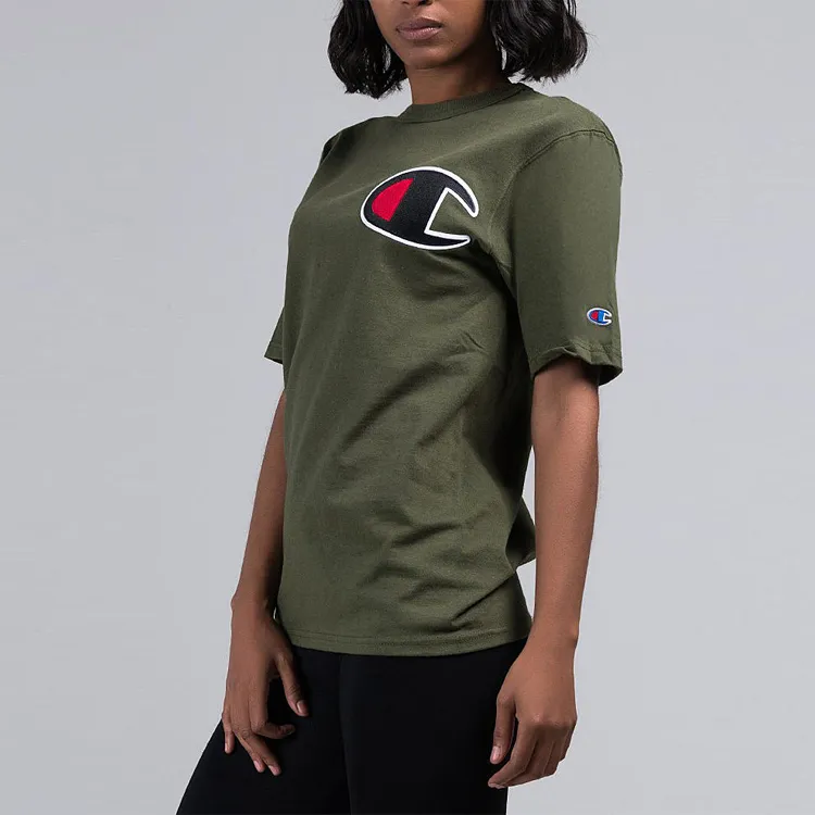 Champion Straight Long-Sleeved T-Shirt US Version Men's Green-4