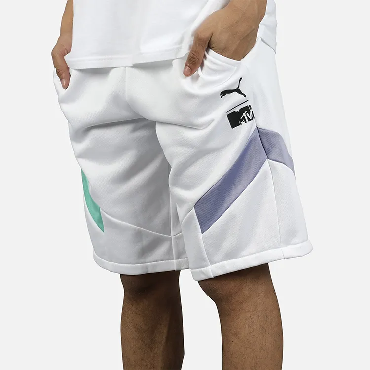 PUMA X MTV MCS Sports Shorts Men White-4