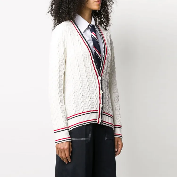 THOM BROWNE· SS21 Knitwear Women's Beige-3