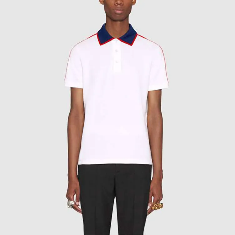 GUCCI Cotton Polo With GUCCI Stripe-7