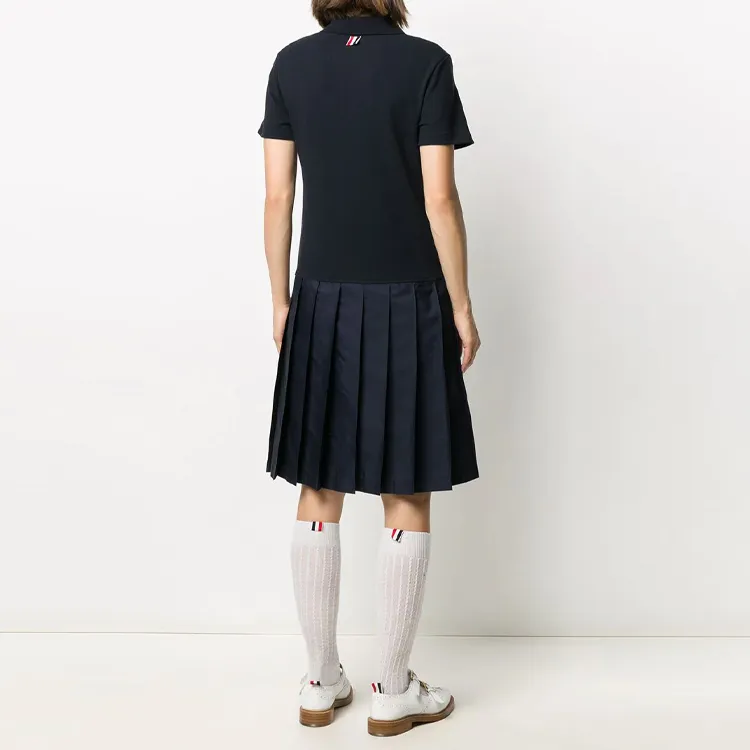 THOM BROWNE· Short Sleeved Dress Women's Black-3