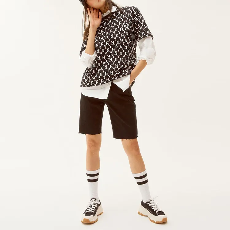 MLB Denim Shorts Unisex Black-3