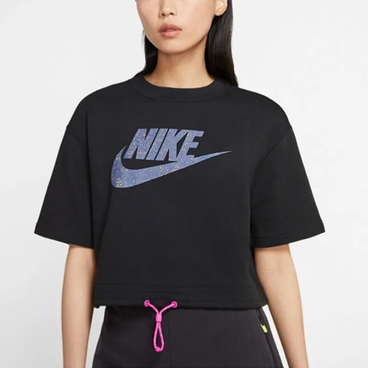 Nike Crop Tops Women's Black-3