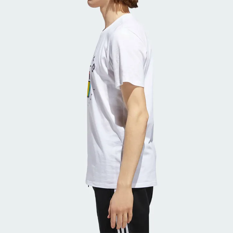 Adidas Originals Clover Series T Shirts Men White-5