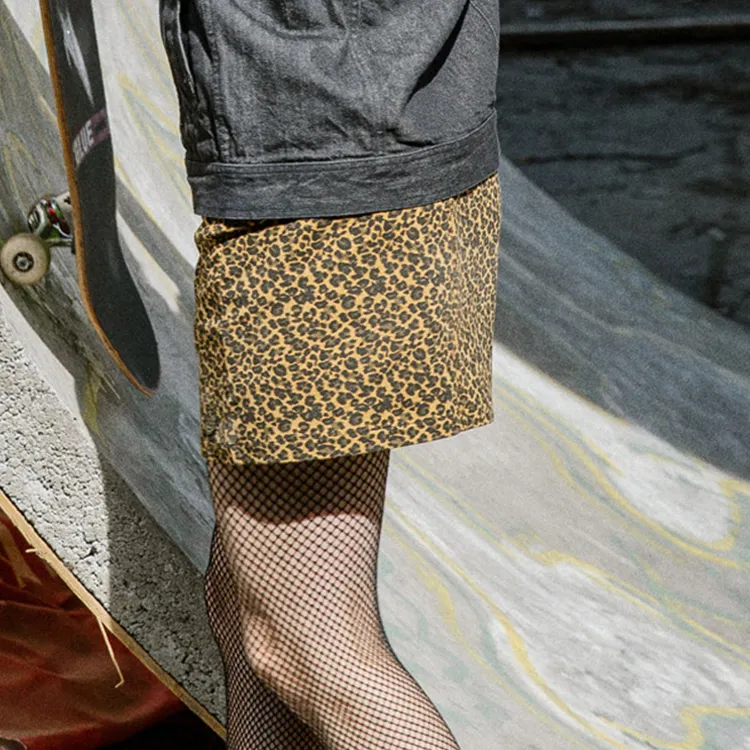 Vans x Cher Strauberry Casual Short Skirts Women's Leopard Print-2