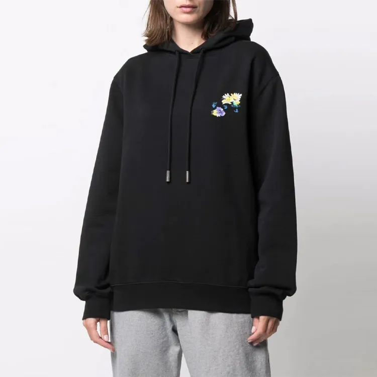 OFF WHITE Check Arrows Hoodie 'Black/White'-2