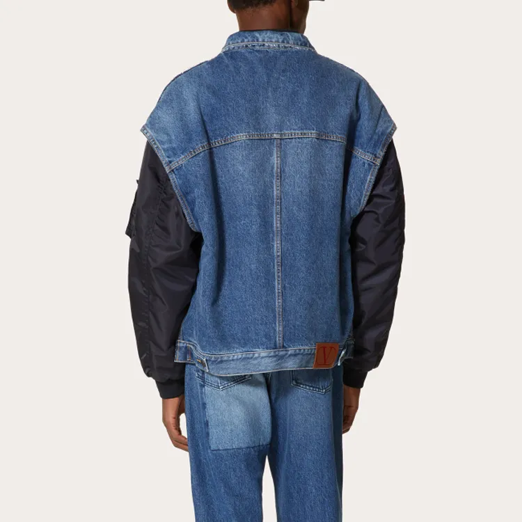 Valentino Logo Printed Zip Up Bomber Jacket-3