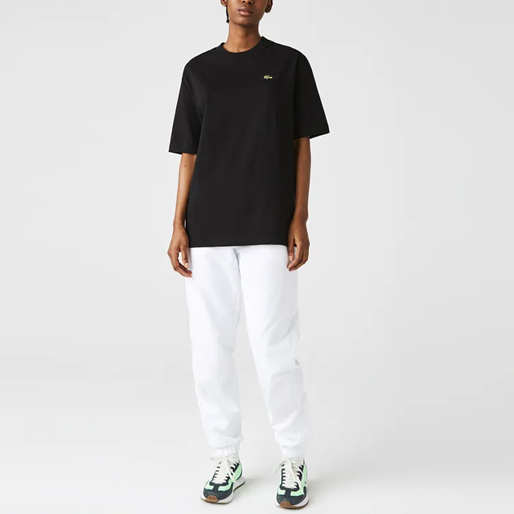 LACOSTE Drop Shoulder Sleeve T Shirt Unisex Black-2