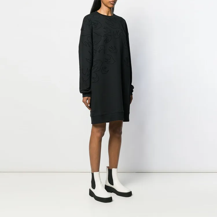McQ Alexander McQueen Long Sleeved Dresses Women's Black-5