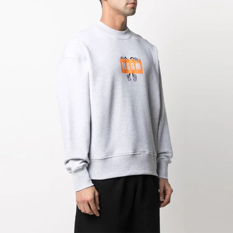 MSGM Sweatshirts Men Gray-2