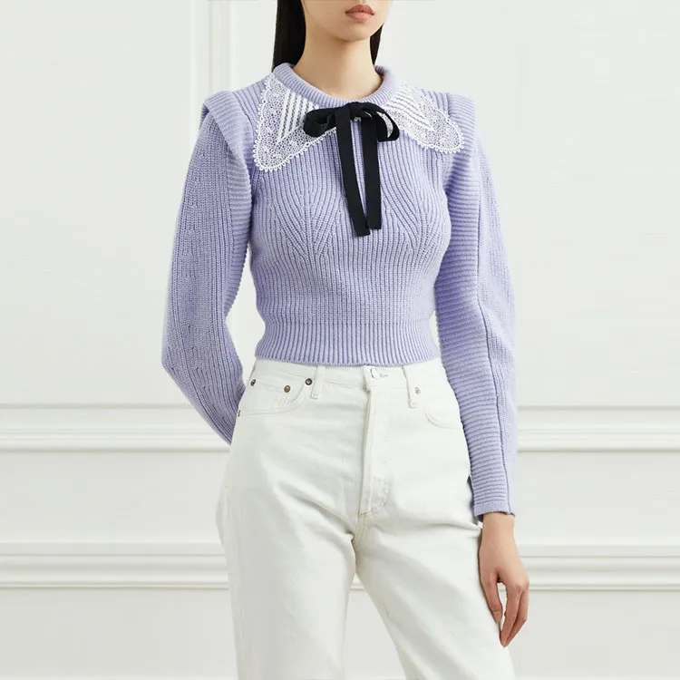Self portrait FW21 Sweater Women's Purple-3