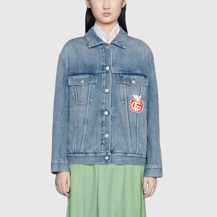 GUCCI Denim Jacket Women's Blue-2