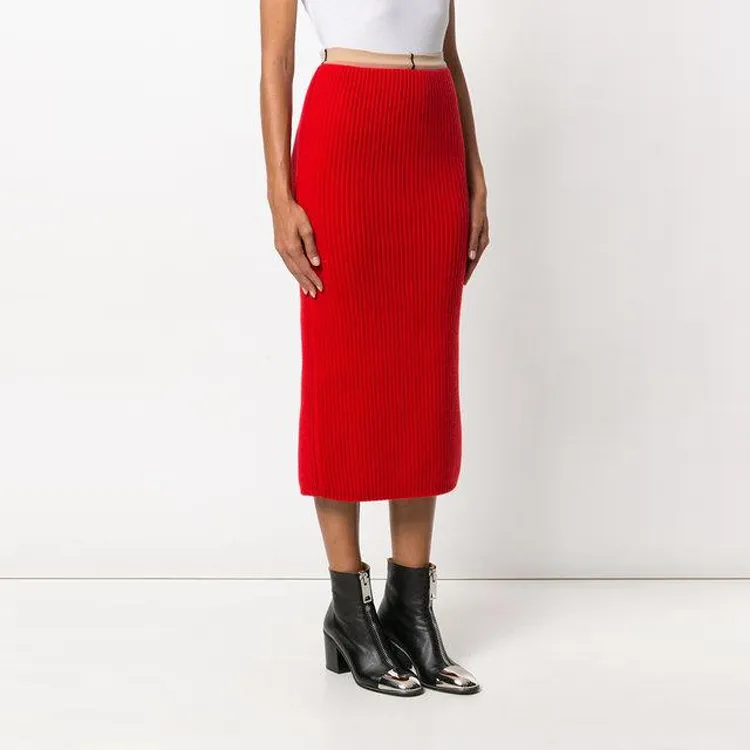 Calvin Klein Casual Long Skirts Women's Red-3