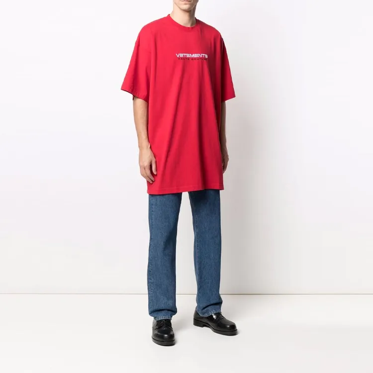 Vetements T-Shirts Unisex Red-3