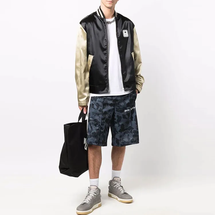 PALM ANGELS Pxp Logo Patch Zipped Bomber Jacket-1