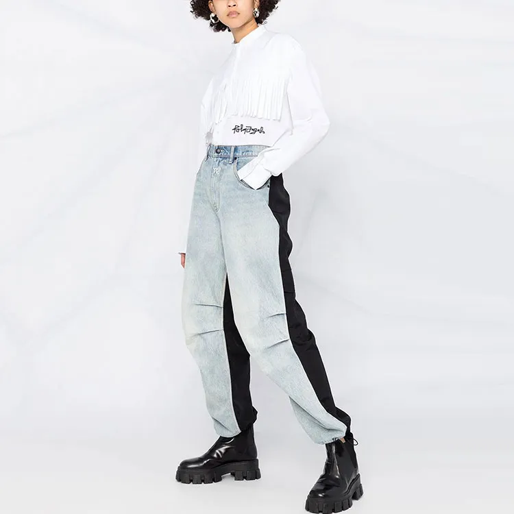 PALM ANGELS Logo Embroidered Fringed Shirt-2