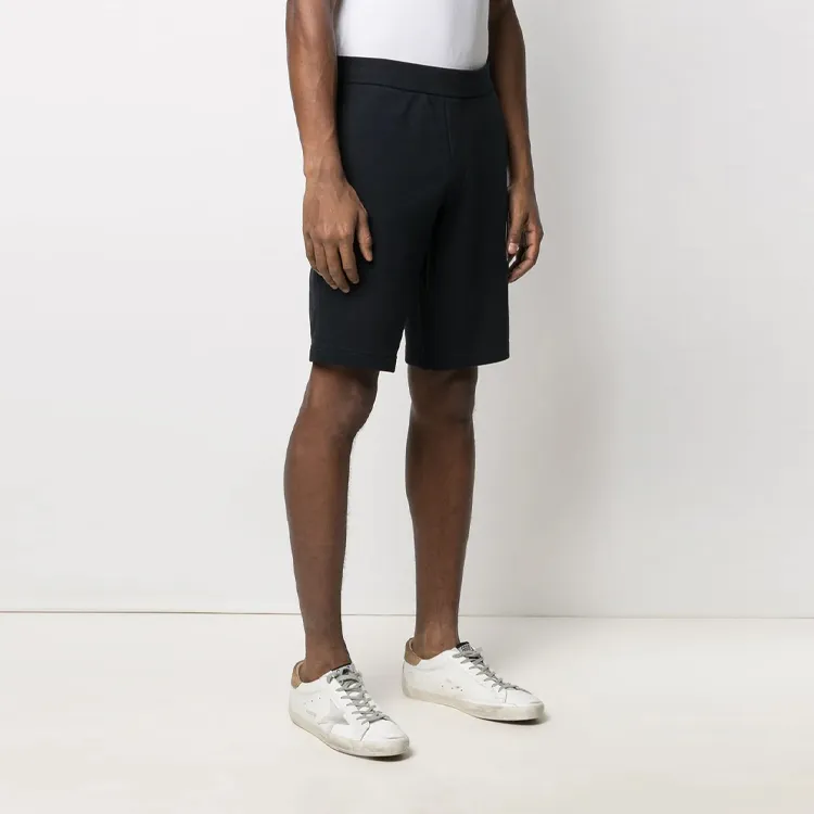 ARMANI EXCHANGE Men Logo-Embroidered Track Shorts Black-3