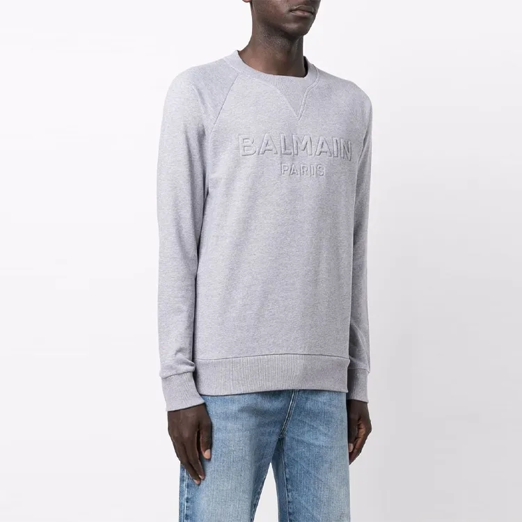 BALMAIN Sweatshirts Men Gray-3