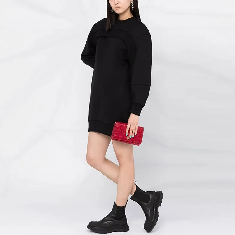 McQ Alexander McQueen SS21 Long Sleeved Dress Women's Black-3