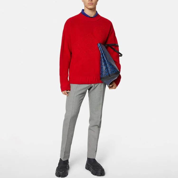 VERSACE Fitted Knitwear Men's Red-1